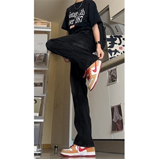 拼接牛仔裤男cleanfit裤子阔腿垂感直筒vibe美式微喇裤GN3126-p48，男装牛仔裤，星座1008