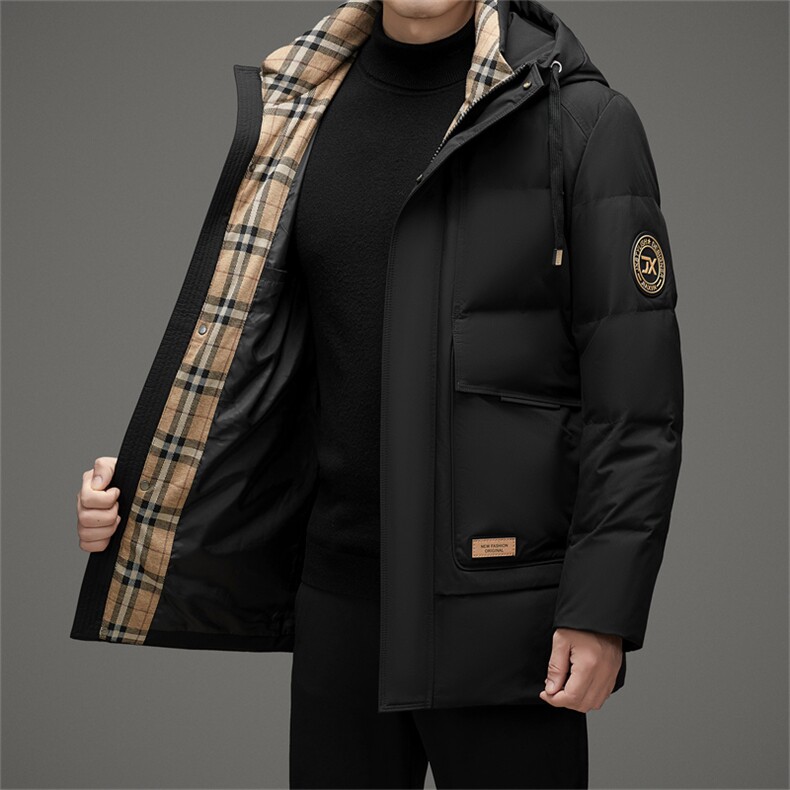 冬款90%白鸭绒中长款羽绒服男装加厚青年羽绒服外套QS3376-P255,男装羽绒服,星座1105-3