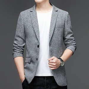 男式2022初春新款西装男西服外套修身商务休闲男单西中年潮流男装,男装西服,电商B212（原钱塘6029）