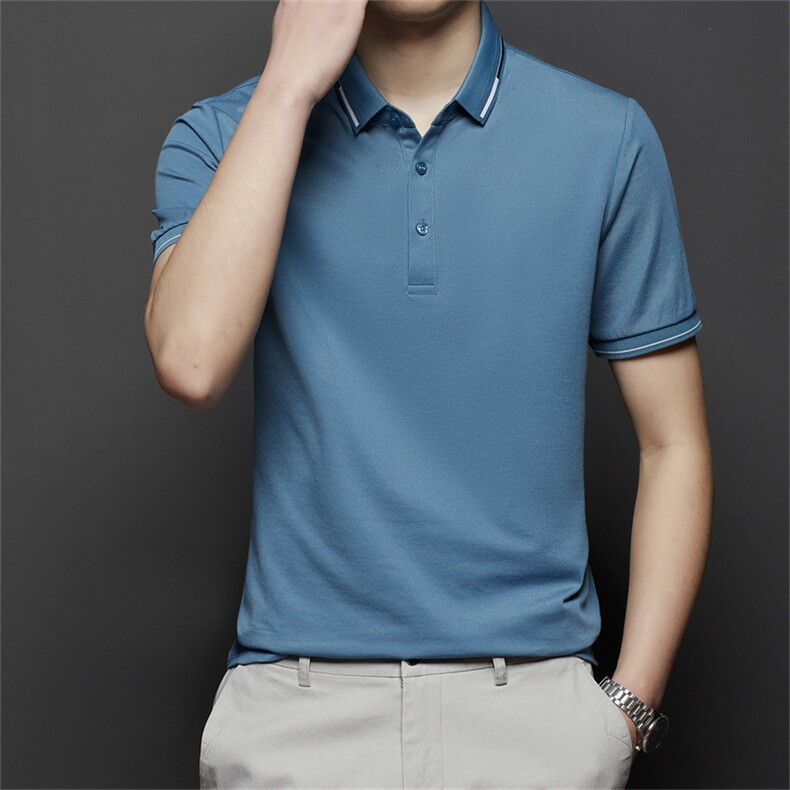 polo衫短袖男夏季潮牌休闲2023新款半袖上衣宽松翻领t恤男图片