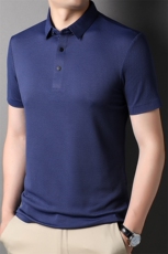 短袖T恤衫男翻领纯色上衣服夏季新款中年男士商务休闲半袖POLO衫，男装T恤，电商B212（原钱塘6029）