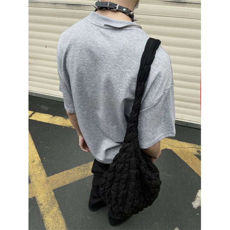 小众口拉链隐藏口袋设计重磅短袖男设计感上衣1001-1-TX55-P38,男装T恤,星座1001-1