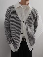 慵懒风毛衣外套男2024秋冬季新款复古针织开衫M2324-P58，男装针织衫/毛衣，星座1109-3