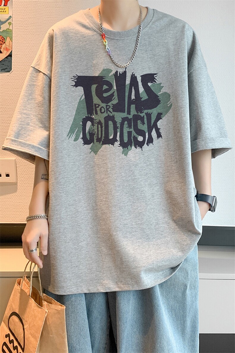 已注册/夏季内景港风宽松短袖T恤男潮百搭休闲体恤衫DT00490/P25,男装T恤,电商B316