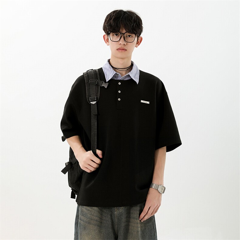 特P50无差价新款时尚夏季假两件潮流POLO衫-POLO02无影墙1,男装Polo衫,电商A003