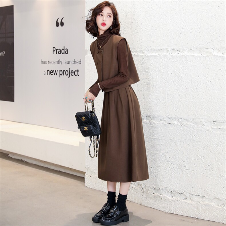 早春时尚套装女chic洋气减龄时髦欧货2025新款马甲半身裙三件套,女装套装/套裙,意芙