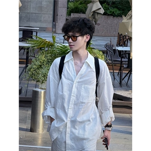 C316 CS2522 P58 K2523 P58夏秋新款长袖衬衫棉麻白色黑色裤子图片