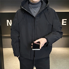 新标90绒工装男士羽绒服冬季2025新款连帽外套A313-8893-P295，男装羽绒服，电商A313