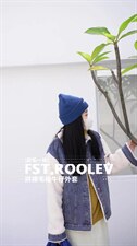 拼接毛袖牛仔外套，其它，FST