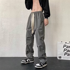 工装裤男束脚潮牌直筒宽松秋季港风ins裤子K7095P42，男装休闲裤，星座1116-2