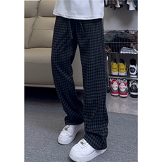 格子毛呢休闲裤现货抖音可送样A061-AX00958-特P35，男装休闲裤，电商A061