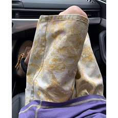 水洗vibe扎染牛仔短裤男夏季潮牌设计感宽松大码直筒沙滩五分裤子，男装休闲裤，电商A001