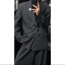 权志龙GD同款双排扣西装休闲西服西裤套装男潮TZ331上衣135裤子70，男装西服，电商B267