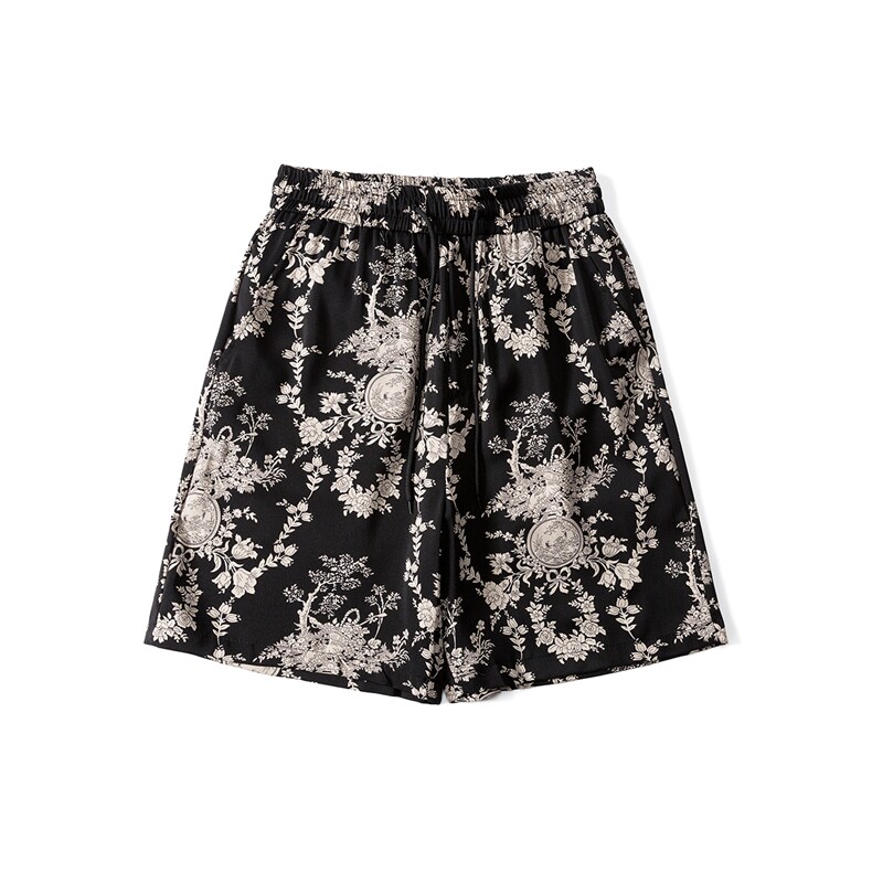 1风印花短袖衬衫男+短裤情侣套装聚酯纤维TZ77845特P50控98,男装牛仔裤,星座226-2