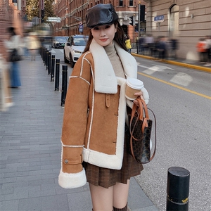 [现货】2025冬 短款皮毛一体机车服 8820 p165  k238图片