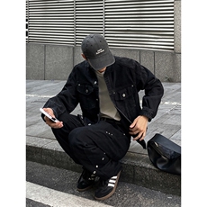 B221美式ins高街暗黑小众个性铆钉小脚牛仔裤LK23142-P65控88，男装牛仔裤，电商B221