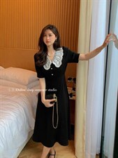 现货，娃娃领短袖连衣裙，女装连衣裙，F/TU