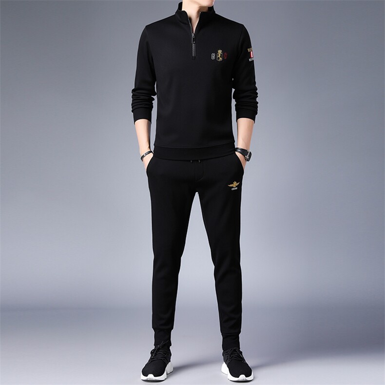 SA8661-2钱塘2020-2中年男士董康康新款时尚休闲简约卫衣P147，男装休闲套装，钱塘207-2