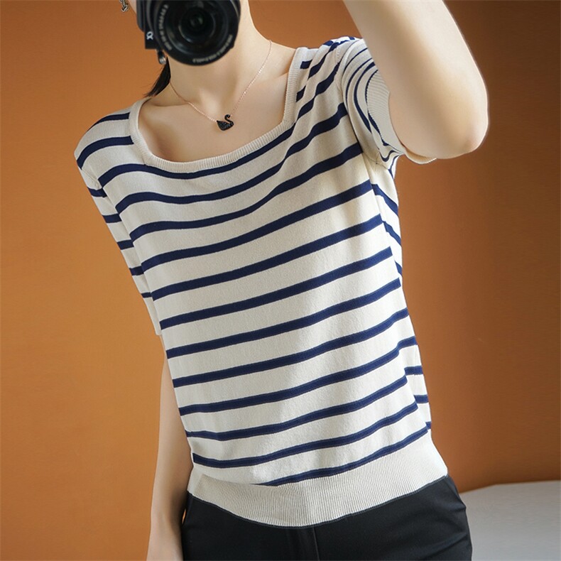 2025年秋季时尚百搭通勤简约休闲短袖，女装T恤，朝思羊绒