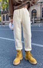 新款卫裤，暖宝宝婴儿绒，百搭，款，女装休闲裤，简 影