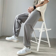冰丝裤子男夏季高级感宽松直筒阔腿裤潮流拖地休闲裤 K3221-P25图片