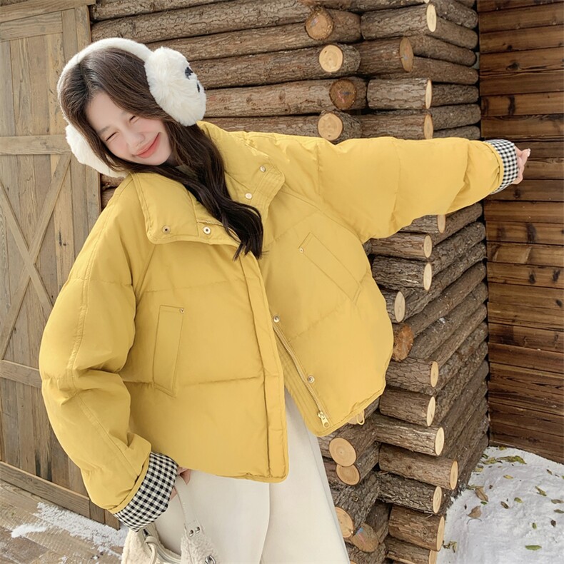 新款 主推袖子拼格子50绒羽绒服2667-P235-K358图片