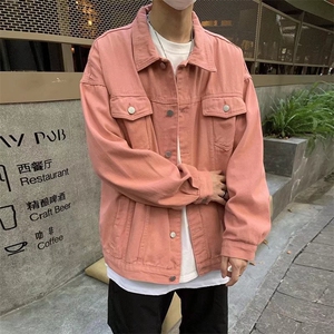 男士夹克韩版宽松ins简约痞帅高街韩版潮流水洗牛仔外套GH62-p68图片