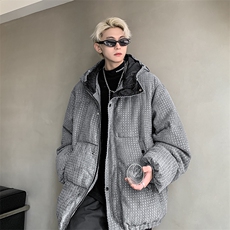 25年特殊面料羽绒棉服港风中性潮牌连帽棉衣外套A170-M861-TP100，男装棉衣，电商A170