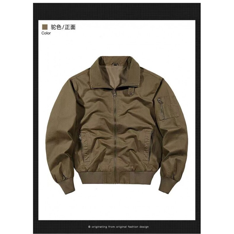 港风秋款男立领夹克衫工装拉链口袋宽松外套大码S-4XLJK1612P58,男装夹克,星座1013-1