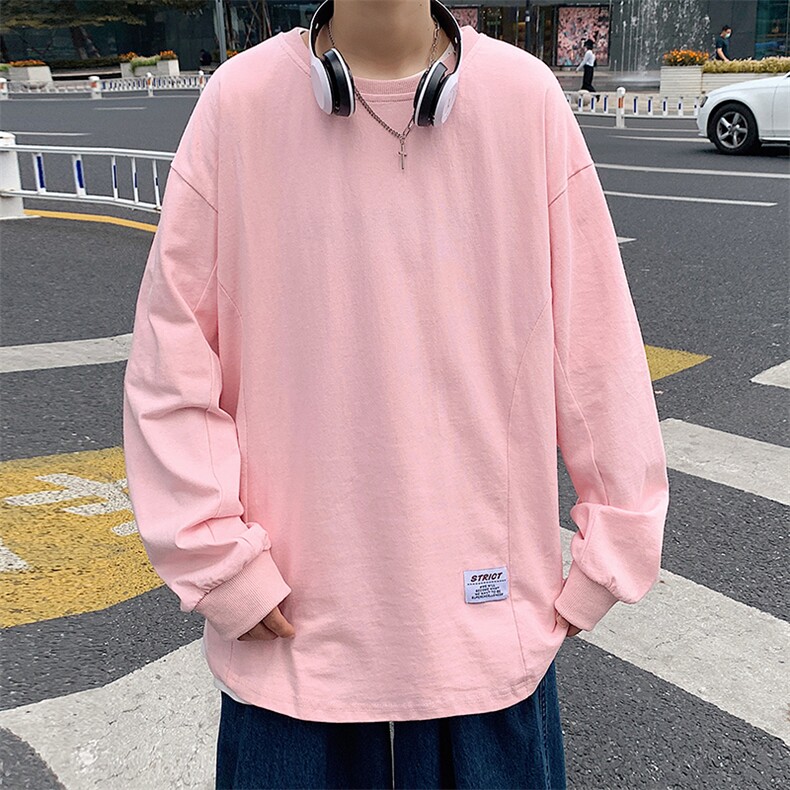 A102-P38 长袖t恤男士大码宽松卫衣男打底衫男秋衣男图片