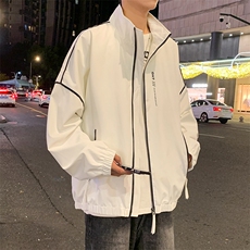 大码秋冬季棒球领夹克潮酷宽松工装风男外套JK452p65，男装夹克，电商D315