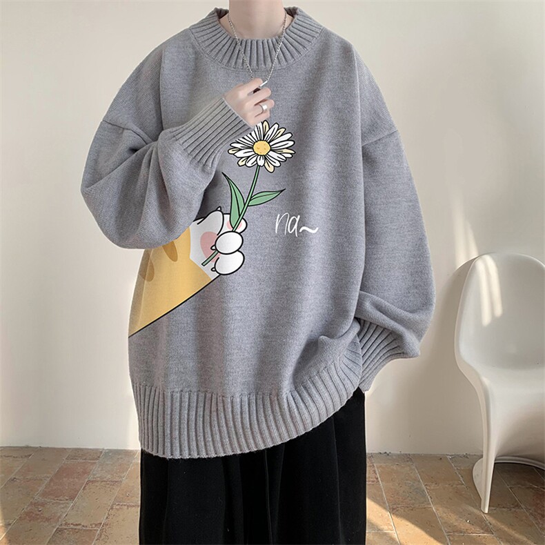 半高领毛衣男士大码针织衫男毛线衣男M18265-P45加绒款-P65，男装针织衫/毛衣，电商A040