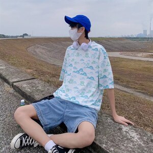 男圆领T恤宽松短袖T612P25图片