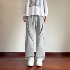 CK2516-特P42控78休闲卫裤男美式复古宽松直筒阔腿长裤55棉45聚酯，男装休闲裤，电商B370