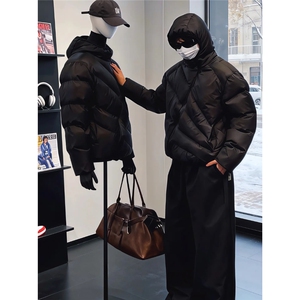 现货足 冬季斜拉链连帽排骨轻量化加保暖棉服MY125/P110图片