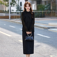 BAO现货2026新款春装时尚气质优雅花边领衬衣百搭半身裙两件套，女装套装/套裙，火爆靓佳人