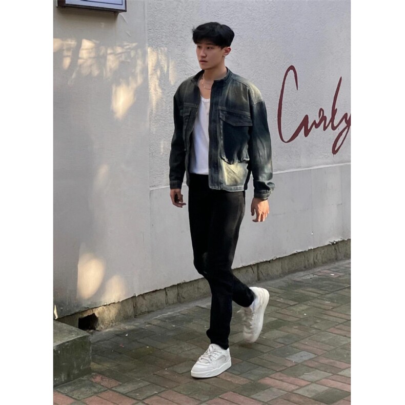 【有货】cleanfit美式复古牛仔外套男款春秋高级感痞帅JK01LL-P78,男装工装外套,星座1007（原301D）