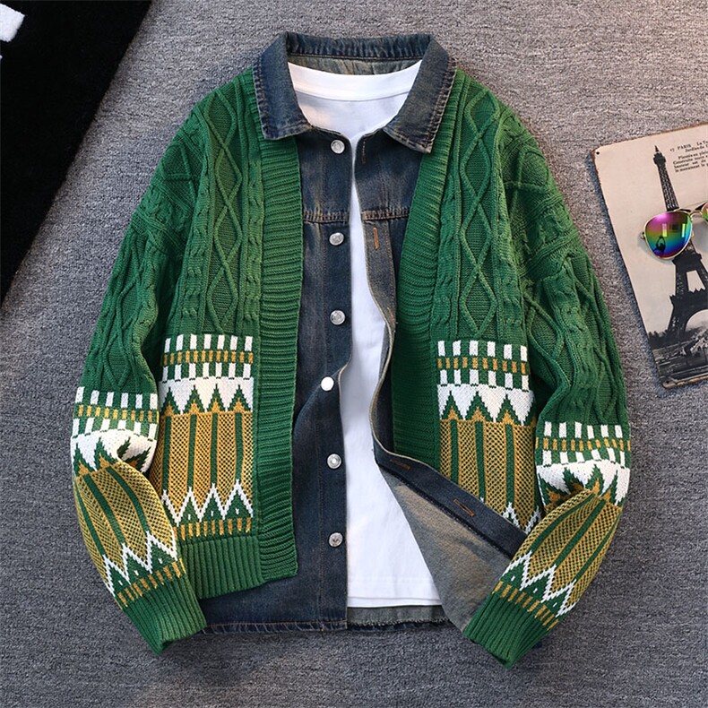 【直播】8610-P672025年秋季时尚毛衣针织开衫男士翻领长袖，男装针织衫/毛衣，电商A113