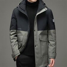 新款2023冬羽绒服男装保暖灰鸭绒外套中年爸爸装YYYR219999-P305，男装羽绒服，电商B212（原钱塘6029）