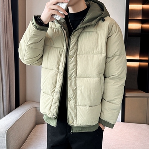 日系复古假两件连帽棉衣男冬季宽松情侣冬季棉服M0829-P103图片