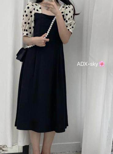 夏款波点袖韩版连衣裙，女装连衣裙，奥帝秀