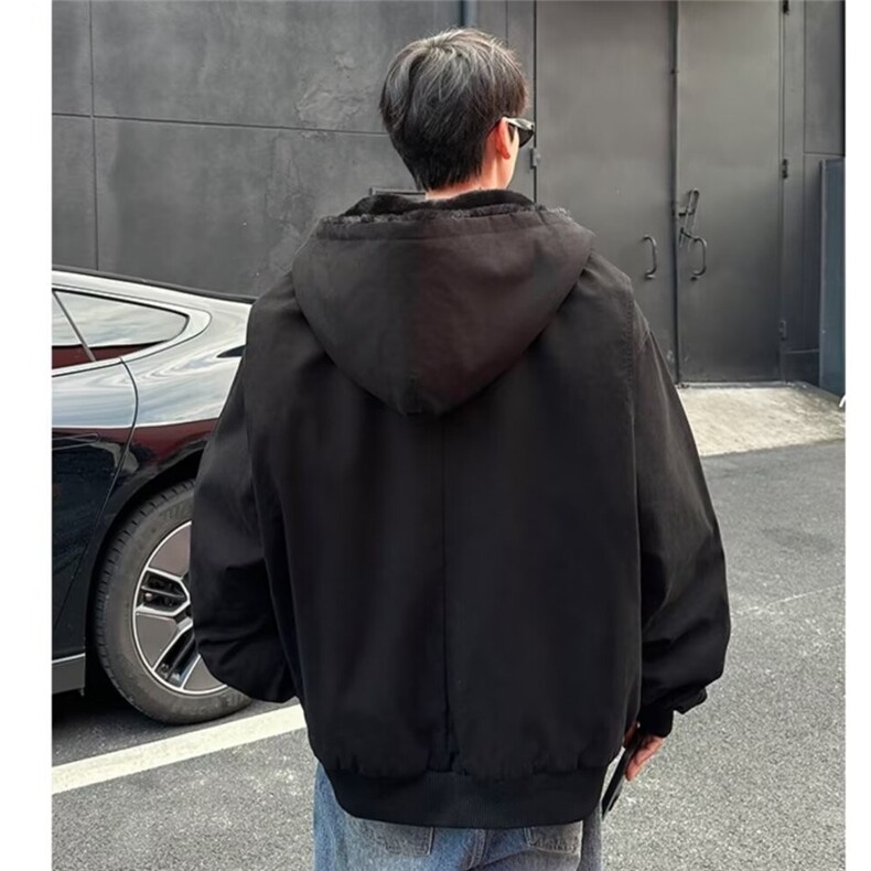2024新款美式秋冬加厚毛领座山雕连帽夹克外套男女保暖棉服M6155,男装夹克,星座506