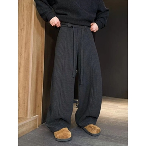 JY779-P58 潮流百搭裤子坠感阔腿拖地长裤休闲裤，男装休闲裤，星座1501-3