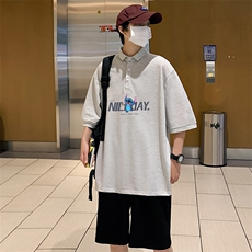 PL57173-P35翻领短袖polo衫男大码胖子半袖t恤男有领保罗衫模特，男装Polo衫，电商A040