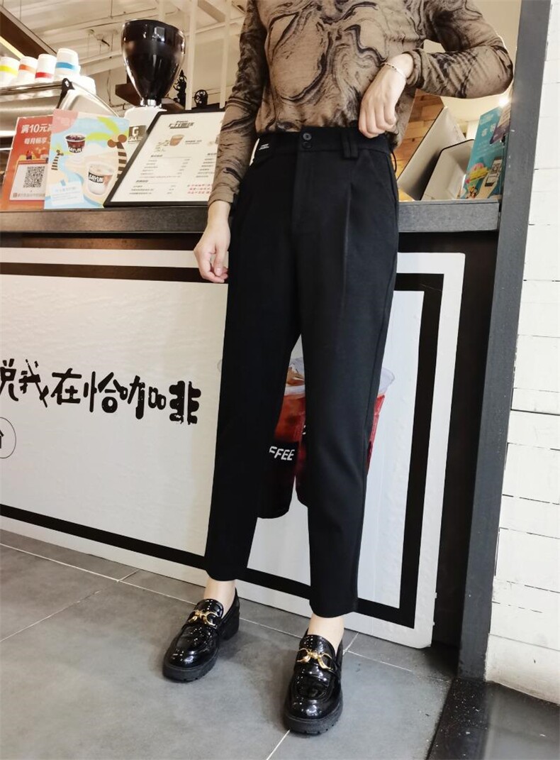 新款时尚女人味毛呢料裤百搭M一XXL，其它，简 影