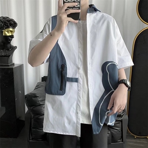 短袖衬衫春款男港风潮流C0007P38图片