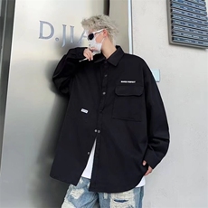 男士衬衫夹克春季质青少年初秋工装开衫外套休闲薄款秋装CK645，男装衬衫，星座1116A-1（原606A）
