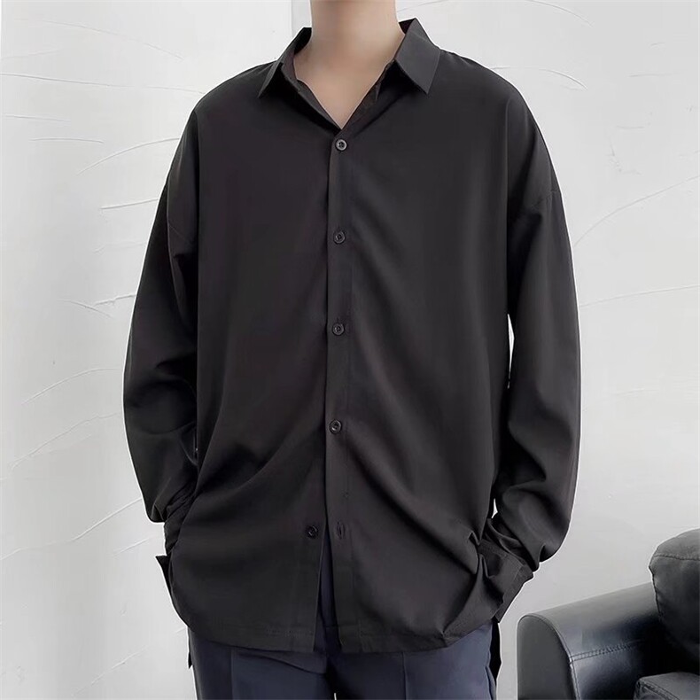 长袖衬衫春款男港风潮流CS24P33图片