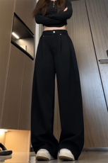 秋季新款港风复古休闲裤百搭大码显瘦拖地卫裤男K24039-特P45控88，男装休闲裤，电商A001