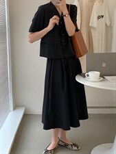 韩系简约套装，女装职业装，土布鱼